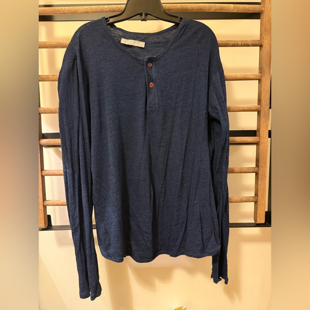 Men's Blue Long Sleeve Shirt